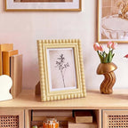 1 Pack 5 x 7 Picture Frame, Wood Beaded Boho Photo Frame, Vintage Photo Display - Image 3