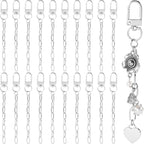 Hzopcw 20pcs Silver Keychain Making Kit, Key Ring Swivel Snap Hook Chains by Unknown