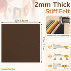 2mm Stiff Felt Sheets 12" X 12" | Thick Polyester Felt Material, DIY Craft - Image 3