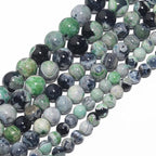 35pcs Round Loose Green Fire Agate Beads - Image 8