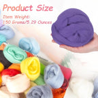 PATIKIL Wool Roving Yarn, 150G/5.3OZ Soft Felting Wool Pure Chunky Roving Yarn - Image 2