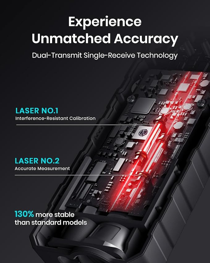 Laser Measure Device, MiLESEEY 229ft Digital Laser Tape Measure - Image 3