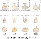 SUNNYCLUE 1 Box 16Pcs Seashell Charms Oval Ocean Beach Spiral Connectors - Image 2