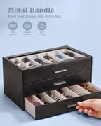 Lolalet Sunglasses Storage Box for Women, Eyewear Eye Glass Organizer - Image 4