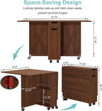 3imothrix Folding Dining Table, Dinner Table - Image 6