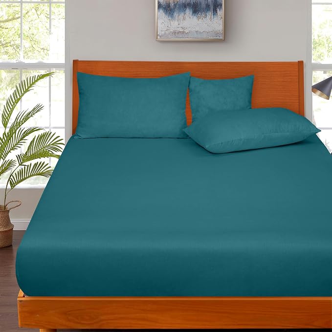ROYALE LINENS 300 Thread Count 100% Long Staple Combed Cotton Fitted Sheet Full - Image 5