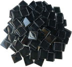 Mosaic Tiles Squares Black Crystal Mosaic Glass Tile by Ricytnig