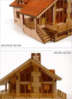 Desktop Wooden Model Kit Garden House A - Image 6