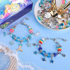 AIPRIDY 150 Pieces Charm Bracelet Making Kit, Unicorn Mermaid Crafts Gifts Set - Image 5