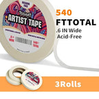 3 Pack White Artist Tape - Image 2