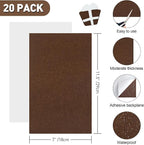 NACHLYNN 20Pcs Self Adhesive Felt Fabric Sheets 7"x11.5" /18x29cm Sticky Back - Image 2