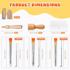 Needle Felting Kit with 8-Needle Tool & 3 Single-Needle Handles | 30 Barbed - Image 2