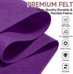 Soft Felt Fabric Sheet 18" x 36", 1.6mm Acrylic Craft Felt, Large Precut Sheet - Image 2