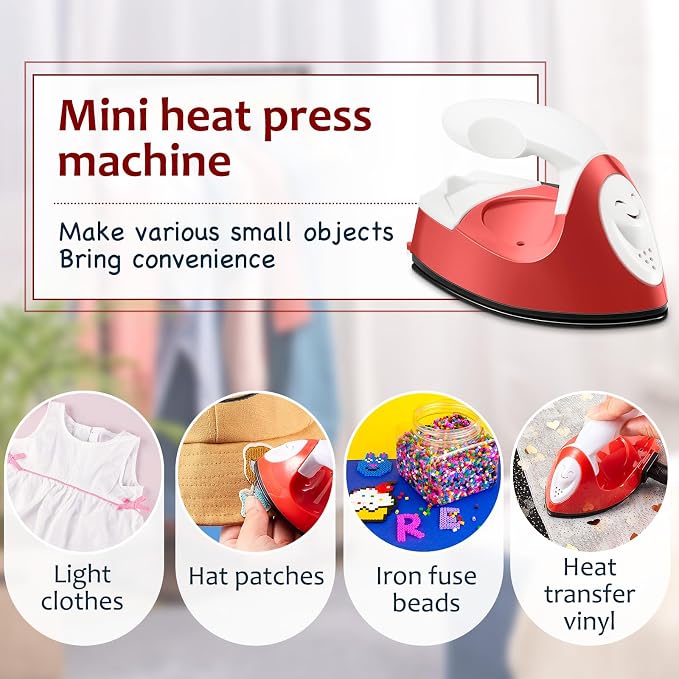 Honoson Mini Craft Iron Mini Heat Press Small Iron 3.93 x 2.36 x 2.76 in - Image 5