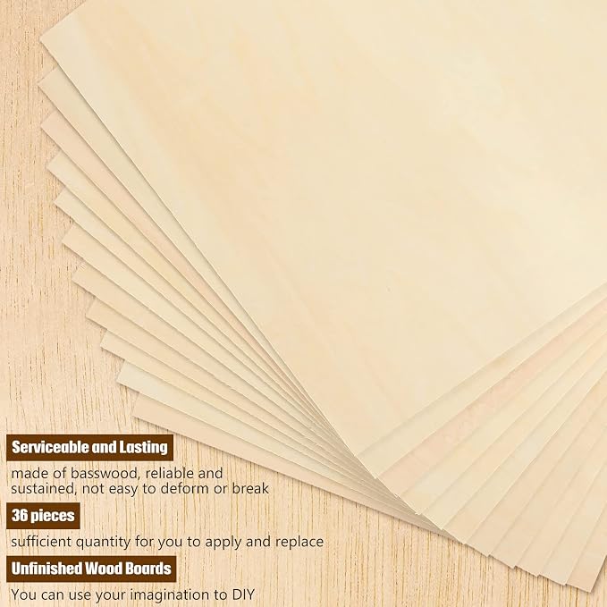 Riakrum Basswood Sheets Plywood Board Unfinished Wood Boards - Image 7