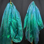 Blackish Green 3.3 Yard Long Iridescent Organza Fabric - Image 8