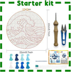 INFUNLY Blue Waves Punch Needle Kit - Image 2