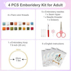 Huacan Embroidery Kit for Beginners - Image 2