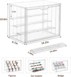 4 Pack Display Case for Collectibles 4 Layer Updated Adjustable Acrylic Display - Image 4