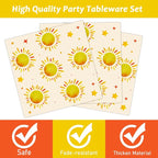 96 Pieces First Trip Around The Sun Decorations Sunshine Birthday Party Plates - Image 3