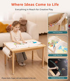 JOIN&JOY Sensory Tables for Toddler, Double-Sided Lids, Indoor/Outdoor Kids - Image 3