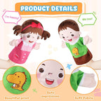 6 Pcs Family Hand Puppets 10 Inch Grandparents, Mom & Dad, Brother & Sister - Image 4