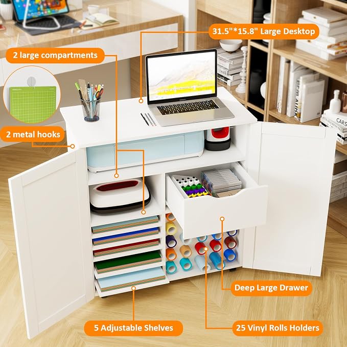 Craft Cart Cabinet Compatible - Image 4