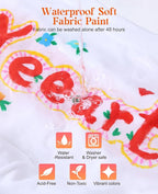 Fabric Paint, Yeeart 30 Colors Permanent Soft Fabric Paint Set - Image 4