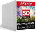 ESRICH 8x10 Canvas for Painting, 8x10 Inch Value Pack of 50, Canvas Boards for by ESRICH