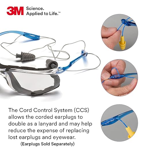 3M Safety Glasses, Virtua CCS, ANSI Z87, Indoor/Outdoor Mirrored Lens, Corded - Image 4