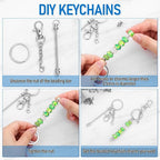 ROADPLUM 26 Pcs Beadable Keychain Bar, Bulk Alloy Blank Beadable Item - Image 7