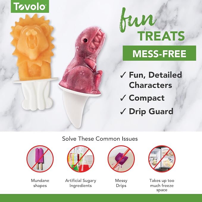 Tovolo Animal Popsicle Molds Zoo Crew Set of 4 Reusable Popsicle Molds - Image 3