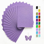 Lavender Felt Fabric Sheets Stiff 20 Pcs 8" X 12", 1mm Thick Assorted Color by FANOMMI