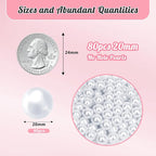 80PCS 20mm Pearls for Crafting, Artificial Pearl Beads for Vase Filler - Image 2
