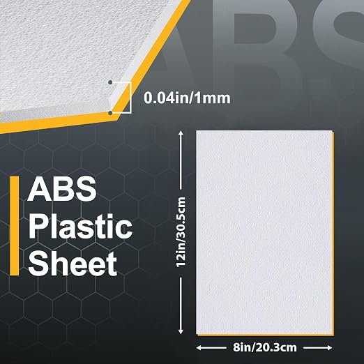 Plastic Sheet 8" x 12" x 0.04", Abs Plastic Sheets 6 Pack - Image 5