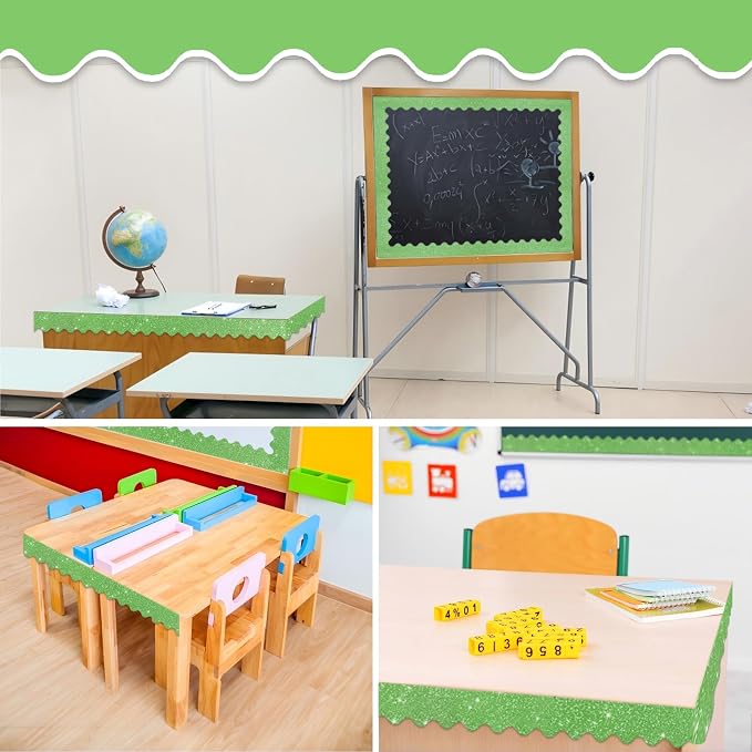 70Ft Shine Bulletin Board Borders，Scalloped Poster Boards Decorations Trim - Image 4