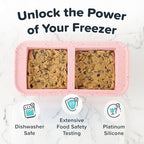 Souper Cubes 2 Cup Silicone Food Freezer Mold, Cotton Candy, Oven and Microwave - Image 5