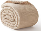 100% Cotton Muslin Blanket 40" x 40", Breathable and Lightweight Cotton Throw by Kozyhvn