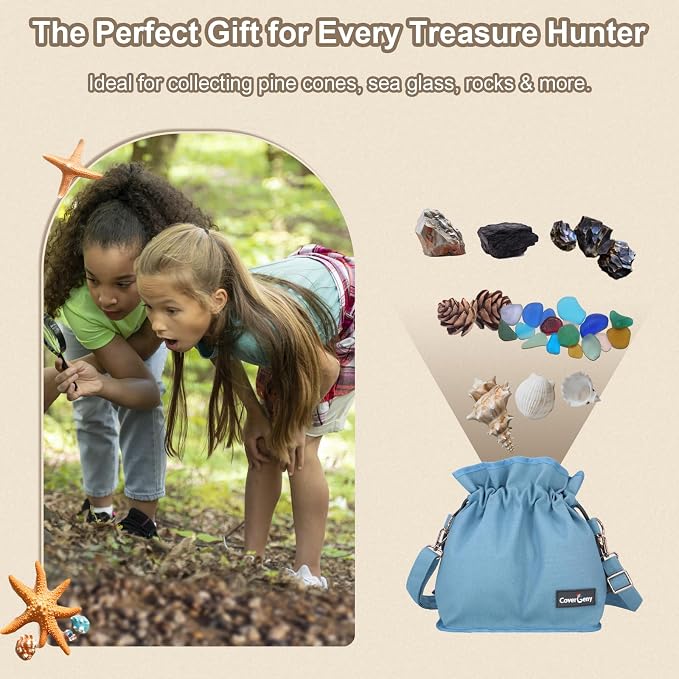 Nature Collection Bag for Rock, Pine Cones, Beach Glass, Teens & Women Canvas - Image 6