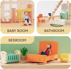 Giant bean 26 Pcs Large Wooden Dollhouse Furniture 5 Set - Image 5