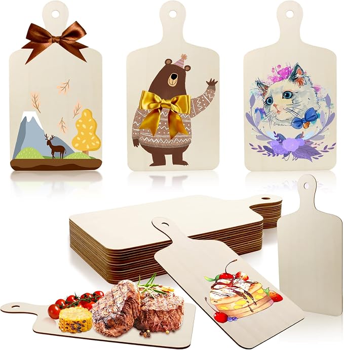 Vmiapxo 16 Pcs Unfinished Wooden Cutting Boards by Vmiapxo