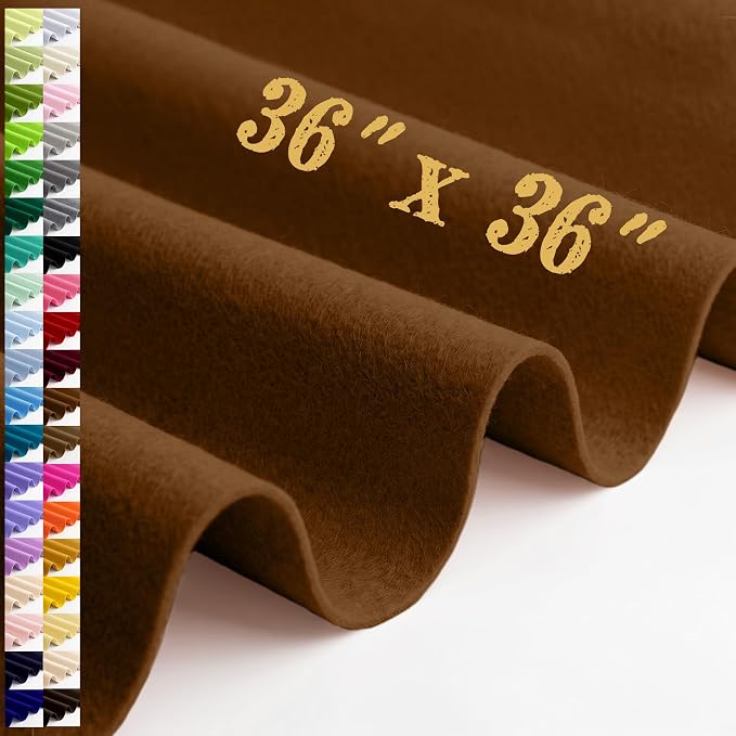 Large Felt Fabric Sheet 36 x 36 Inch, 1.6mm Thick | Soft nonwoven felt by MIGLORIA