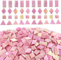 Magic Iridescent Pink Stained Glass Mosaic Tiles by KALUCION