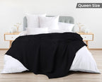 Utopia Bedding 100% Cotton Waffle Weave Blanket Queen Size - Image 2