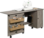 Sauder Craft Cart Storage Cabinet, Rolling Sewing Table - Image 4