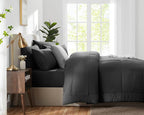 CozyLux Oversized King Comforter Sets Dark Grey, 7 Pieces Bed in a Bag - Image 9