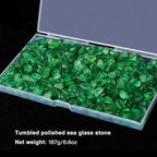 QEQEKAKA Sea Glass Stones for Crafts About 0.5LB Glass Pebbles Gemstones Bulk - Image 3