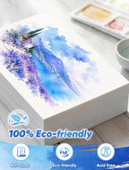 82 Sheets Watercolor Paper Bulk 8.5"x11", 110lb/230gsm Cold Press Thick Water - Image 3