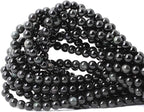 60PCS 6mm Natural Black Obsidian Gemstone Round Loose Beads Crystal Energy - Image 3