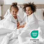 100% Cotton Muslin Blanket King 108" x 90", 6 Layers Breathable and Lightweight - Image 5